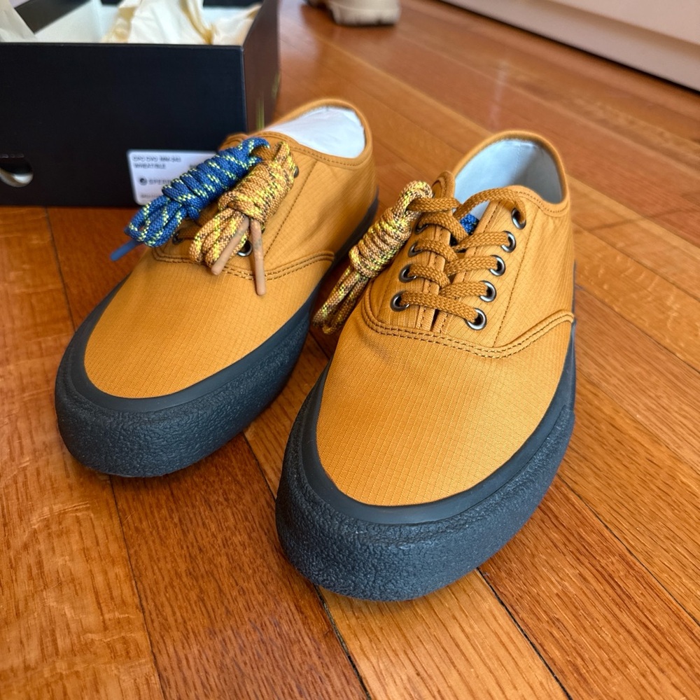 Sperry x Colour Companie Canvas CVO sneakers in Mustardwith Black Sole. #NWT